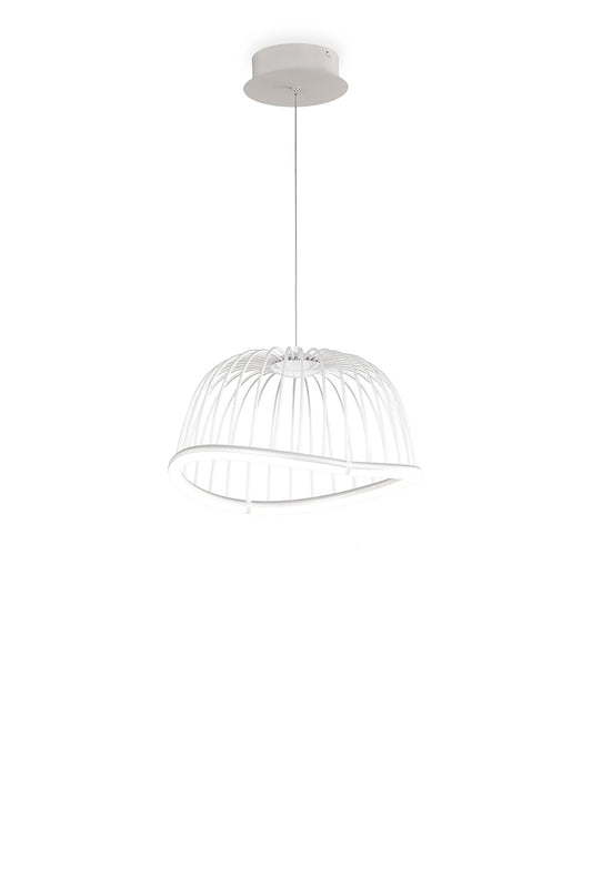 Celeste Pendant 41cm Round, 20W LED, 3000K, 1400lm, White, 3yrs Warranty by Mantra