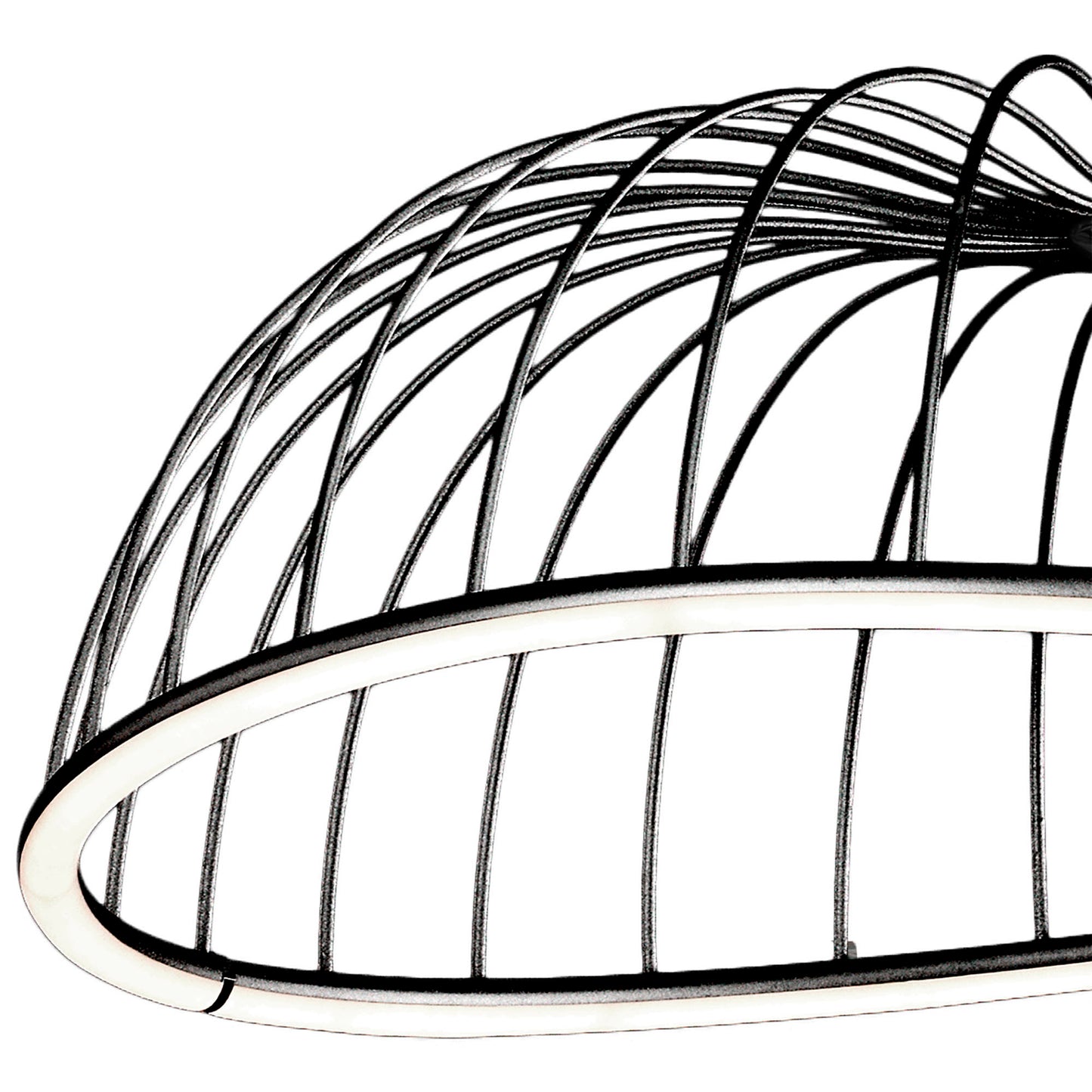 Celeste Pendant 81cm Round, 40W LED, 3000K, 2800lm, Black, 3yrs Warranty by Mantra