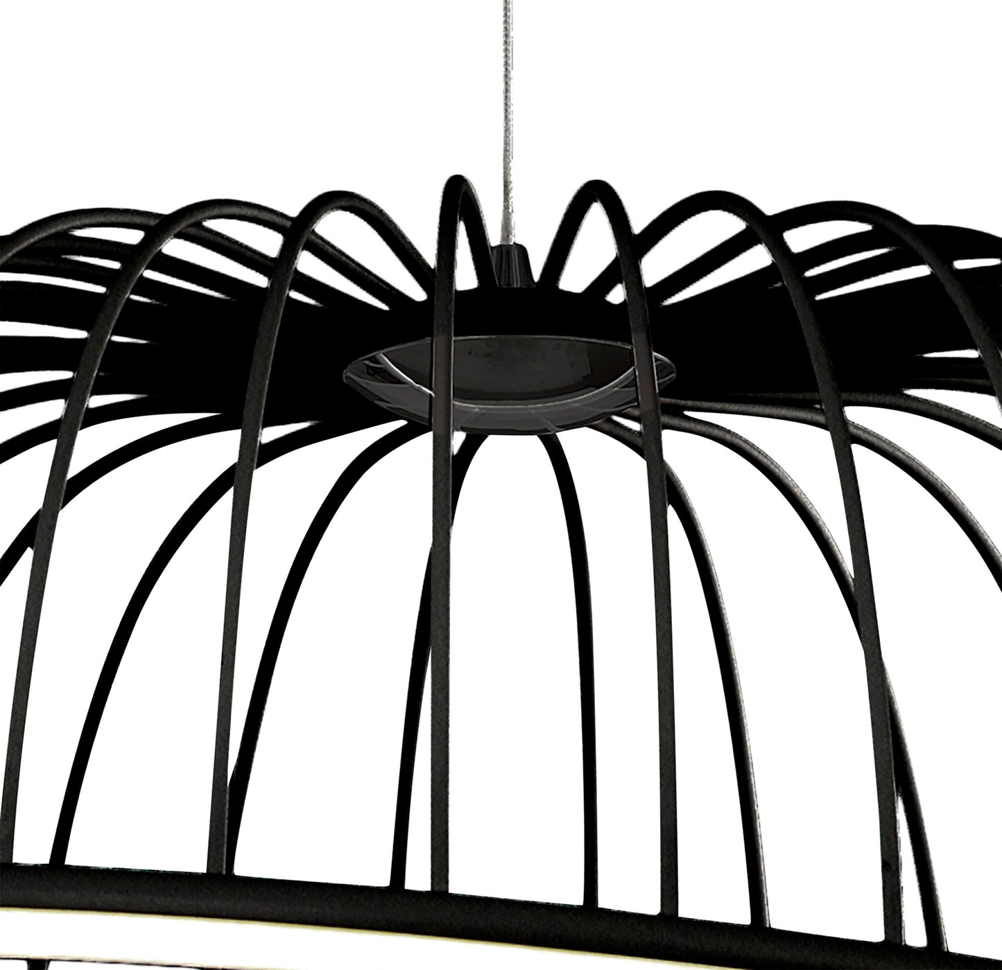 Celeste Pendant 61cm Round, 30W LED, 3000K, 2100lm, Black, 3yrs Warranty by Mantra