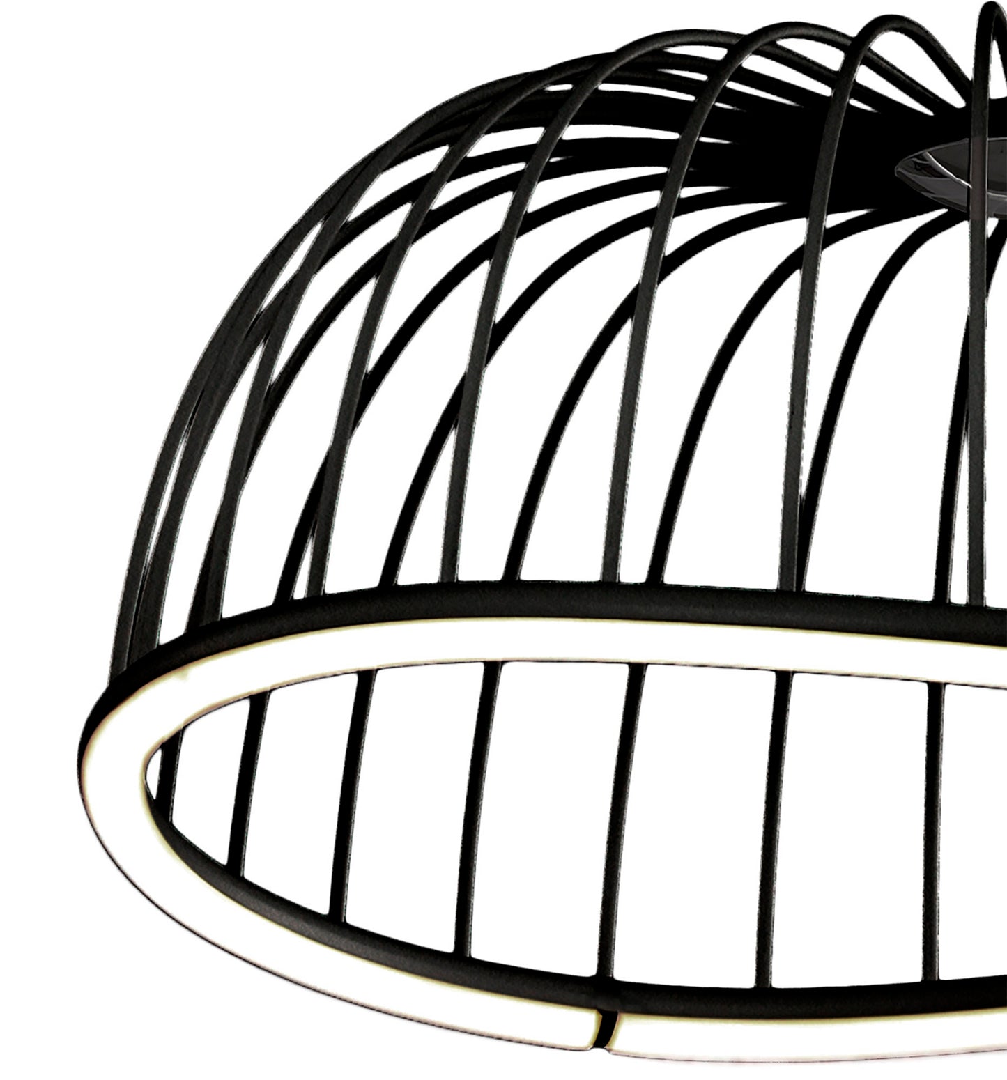 Celeste Pendant 61cm Round, 30W LED, 3000K, 2100lm, Black, 3yrs Warranty by Mantra