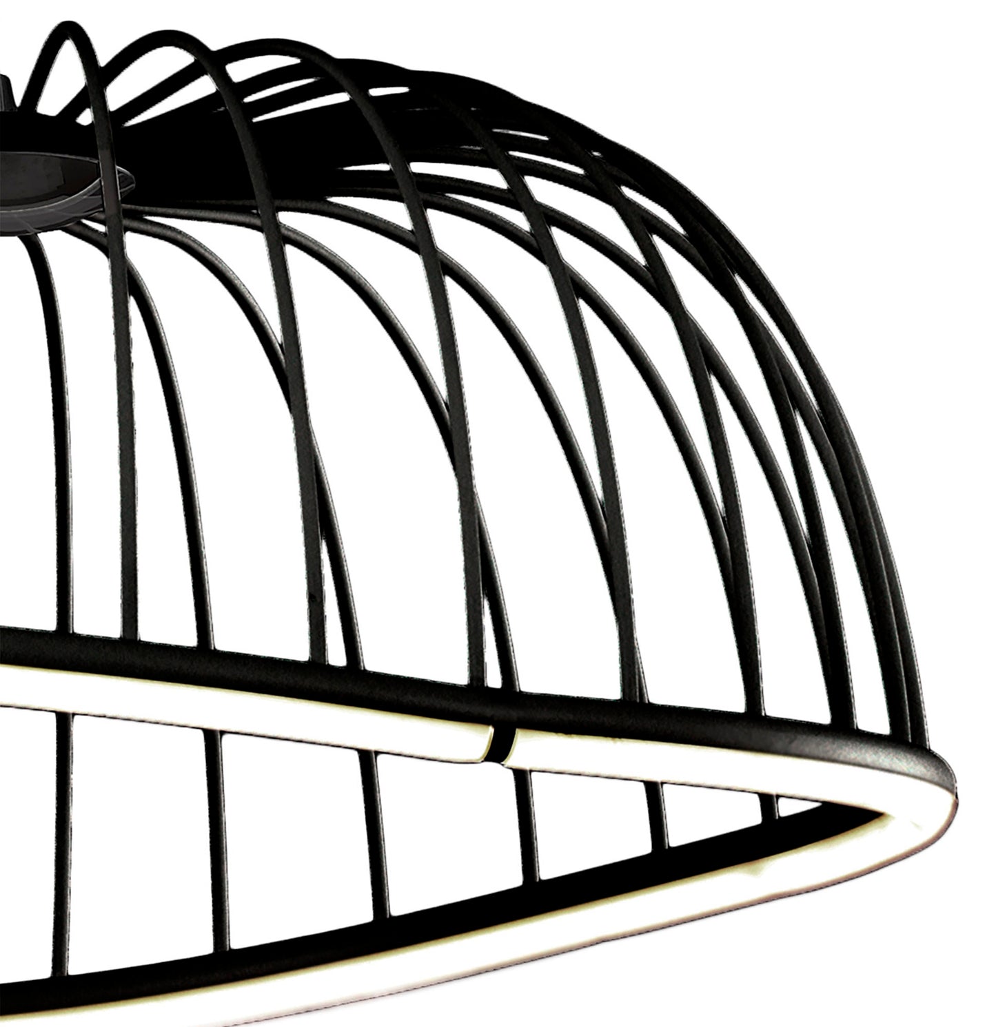 Celeste Pendant 61cm Round, 30W LED, 3000K, 2100lm, Black, 3yrs Warranty by Mantra