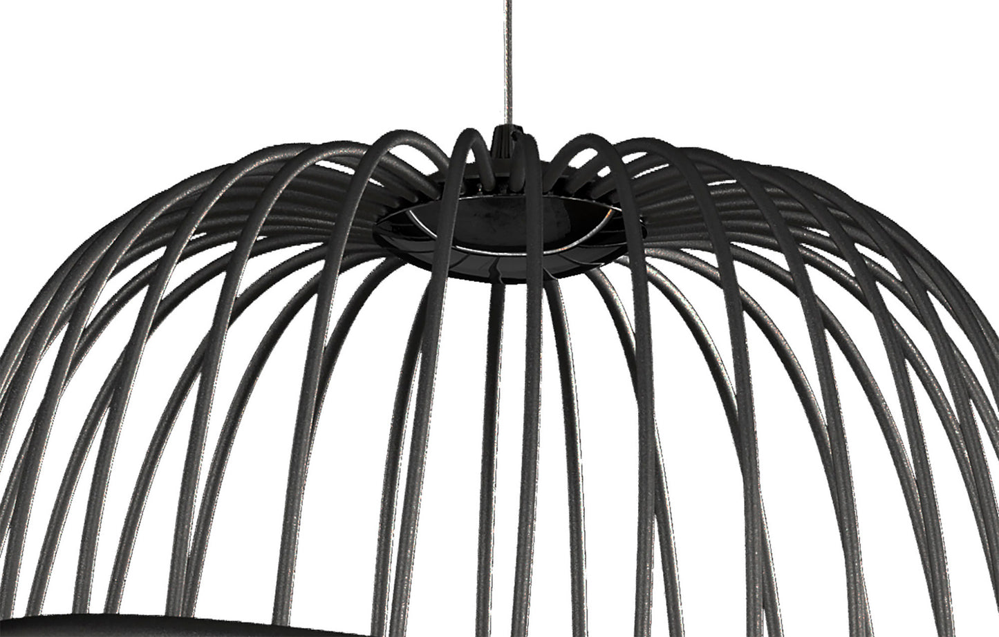 Celeste Pendant 41cm Round, 20W LED, 3000K, 1400lm, Black, 3yrs Warranty by Mantra