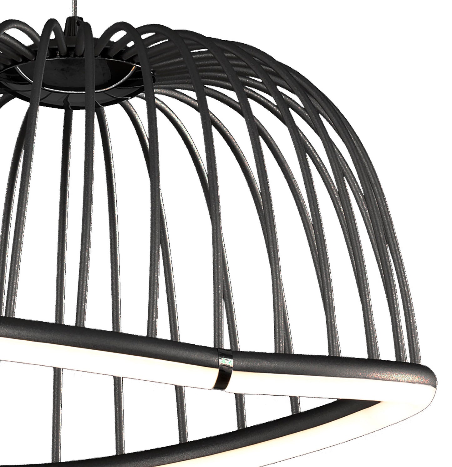 Celeste Pendant 41cm Round, 20W LED, 3000K, 1400lm, Black, 3yrs Warranty by Mantra