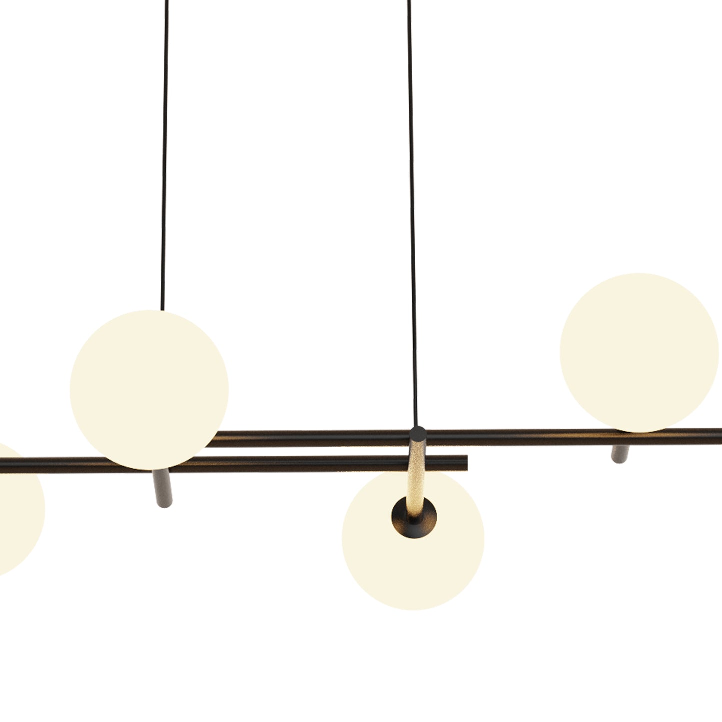 Cellar Linear Pendant 8 Light, Replaceable 5W LEDs, 4000K, Black by Mantra