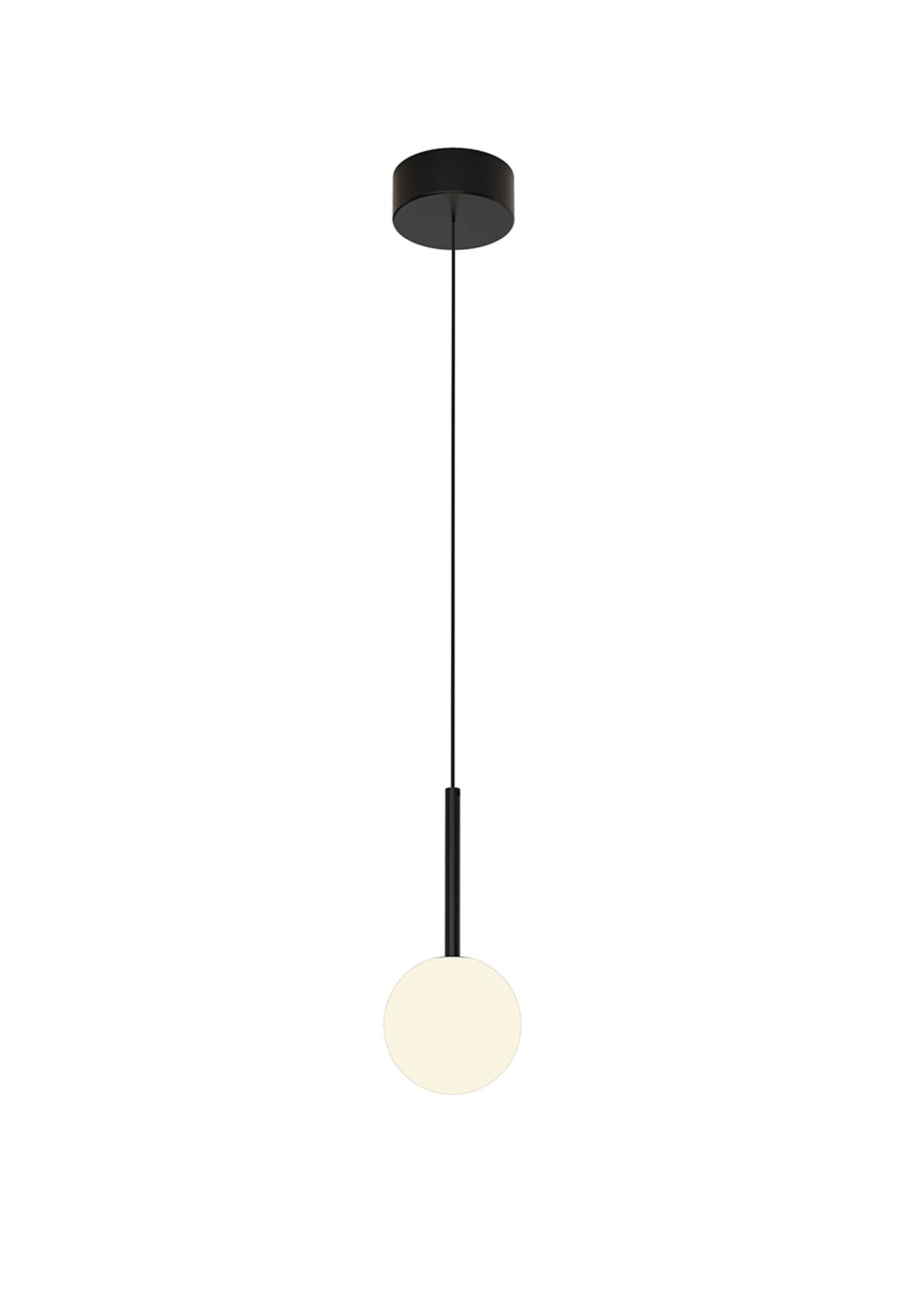 Cellar Pendant 1 Light, Replaceable 5W LEDs, 4000K, Black by Mantra