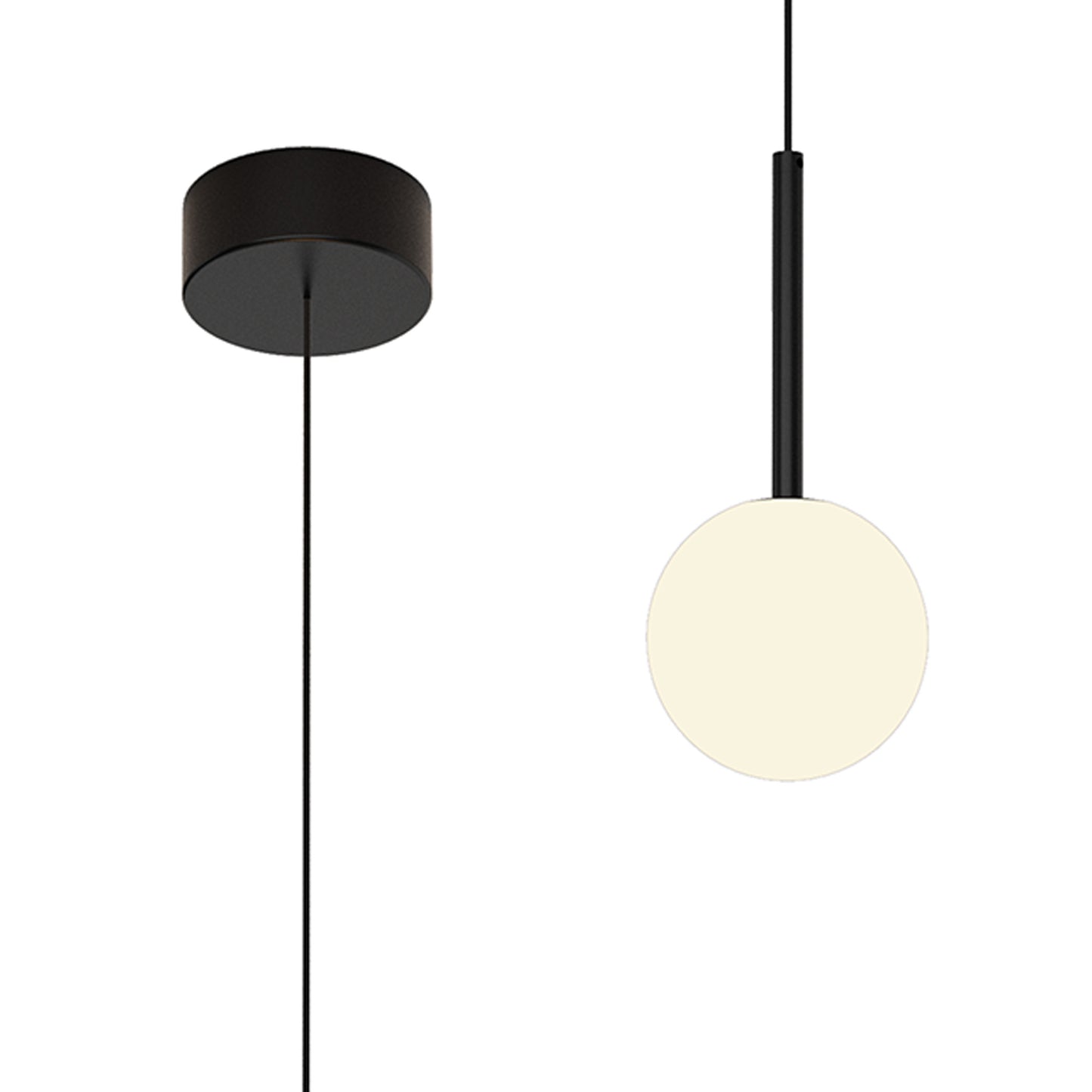 Cellar Pendant 1 Light, Replaceable 5W LEDs, 4000K, Black by Mantra