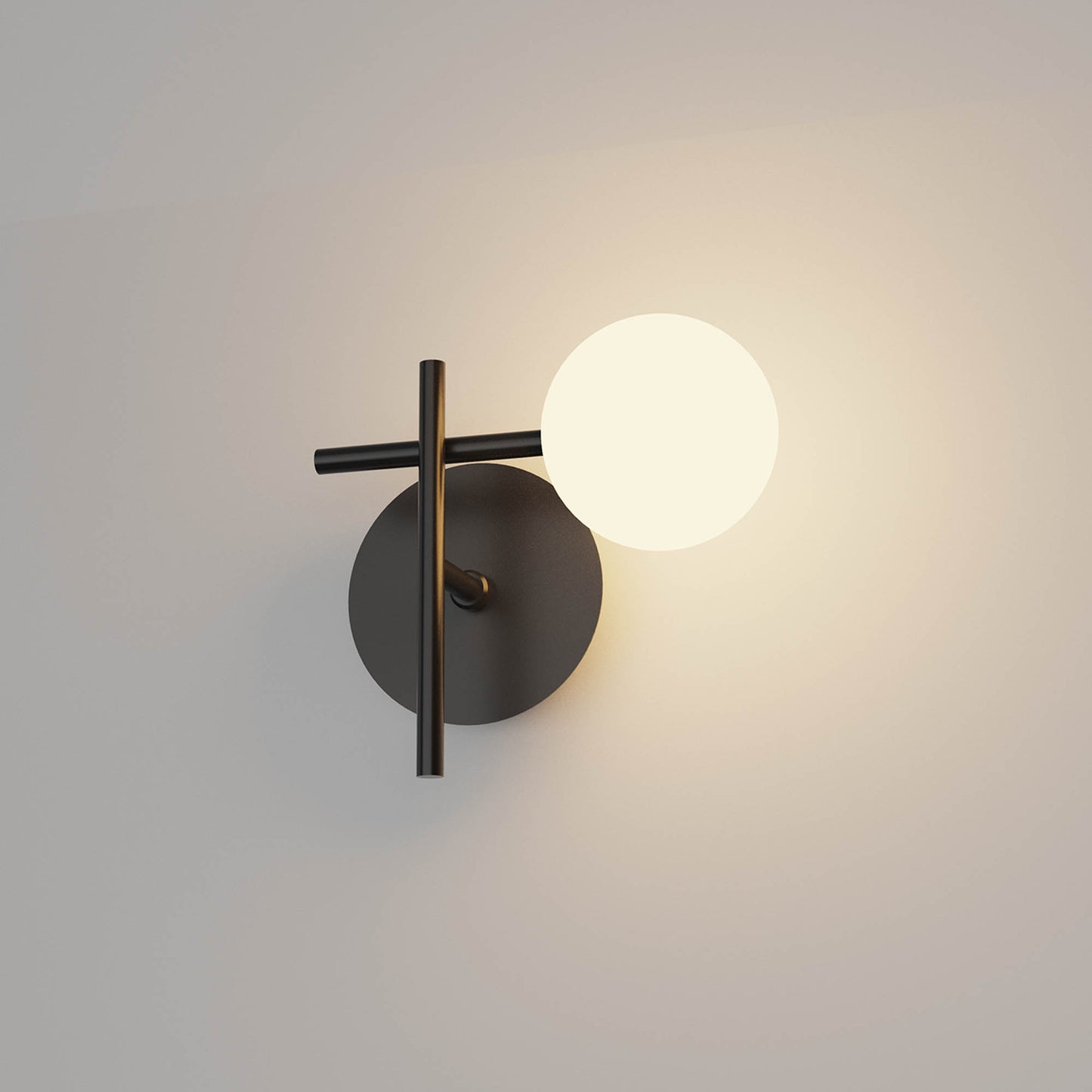 Cellar Right Wall Lamp 1 Light, Replaceable 5W LEDs, 3000K, Black by Mantra