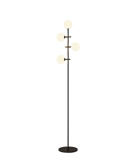 Cellar Floor Lamp 4 Light, Replaceable 5W LEDs, 4000K, Black by Mantra