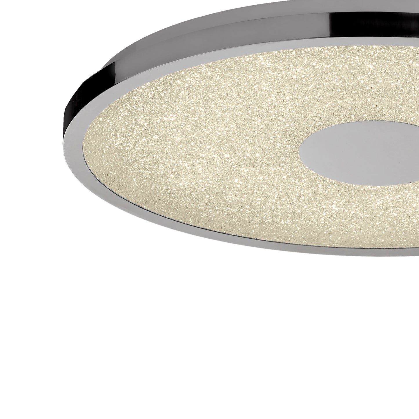 Centara Flush 48cm Round 40W LED 3000K-6500K Tuneable, 3200lm, Remote Control Chrome / Acrylic, 3yrs Warranty by Mantra