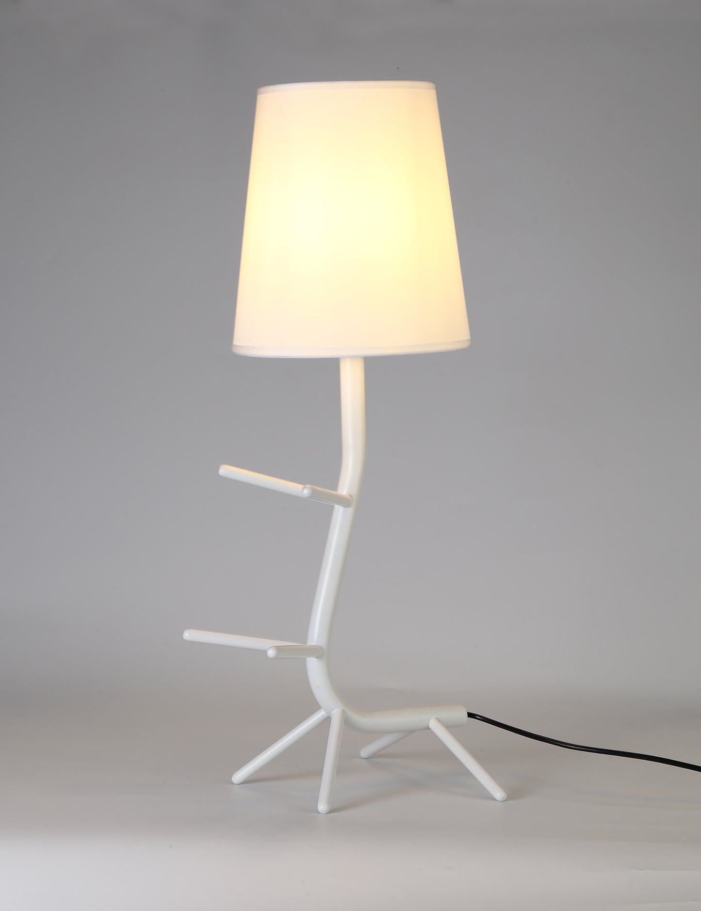 Centipede Table Lamp With Shade, 1 x E27, White by Mantra