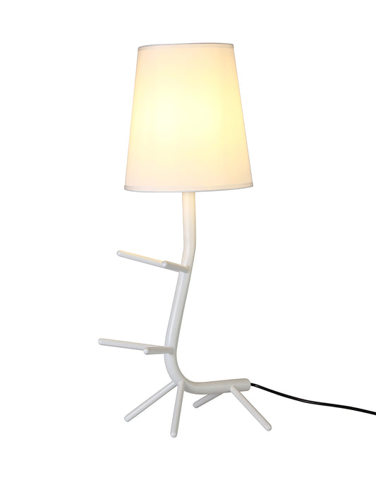 Centipede Table Lamp With Shade, 1 x E27, White by Mantra