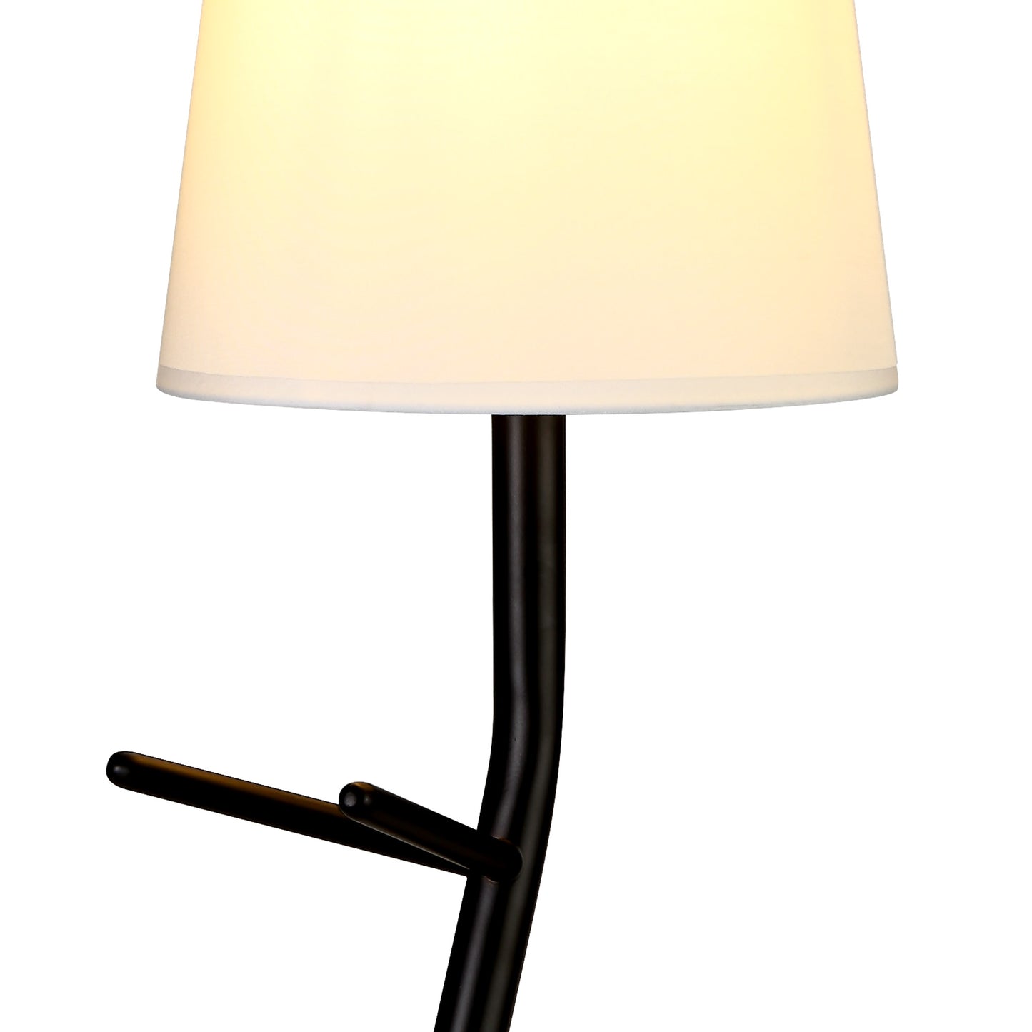 Centipede Table Lamp With Shade, 1 x E27, Black / White by Mantra