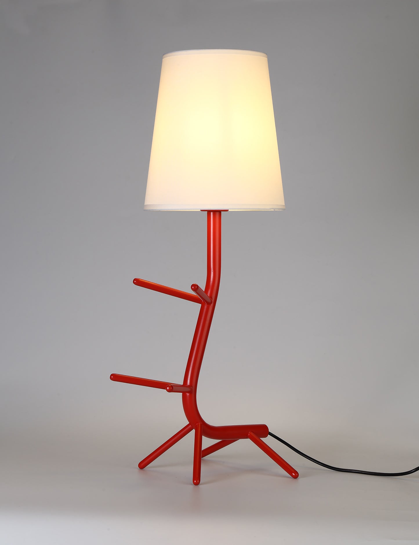 Centipede Table Lamp With Shade, 1 x E27, Red / White by Mantra