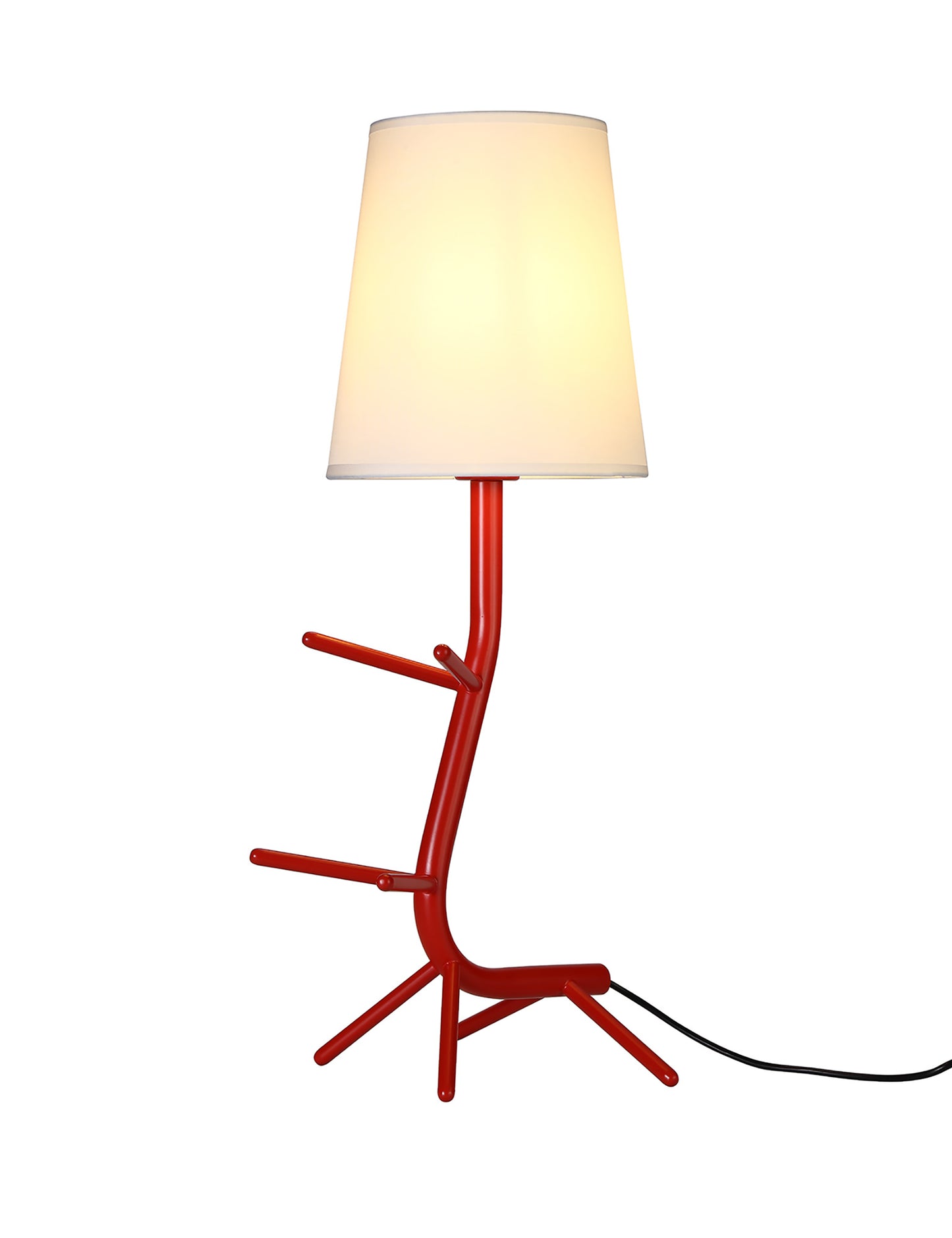 Centipede Table Lamp With Shade, 1 x E27, Red / White by Mantra