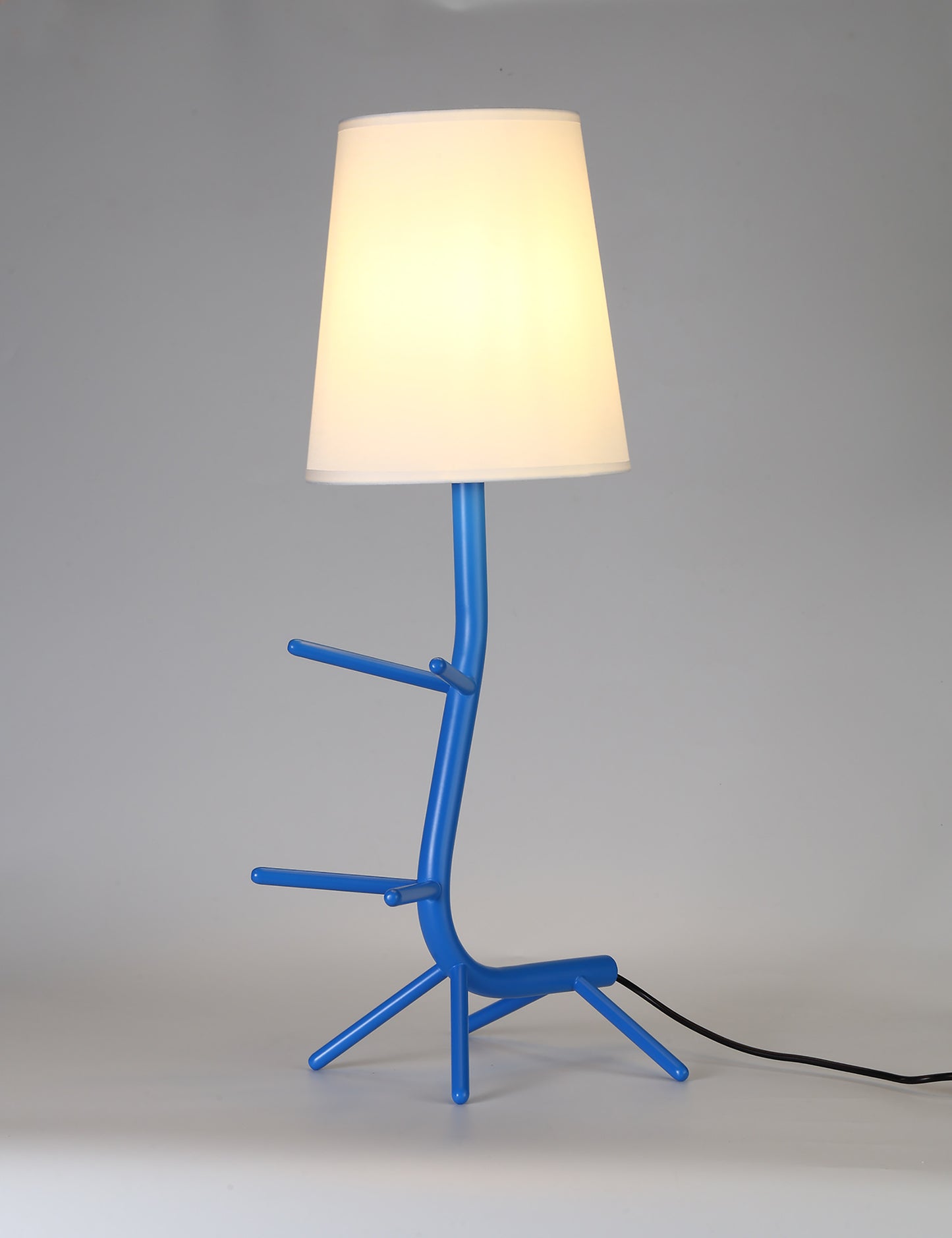 Centipede Table Lamp With Shade, 1 x E27, Blue / White by Mantra