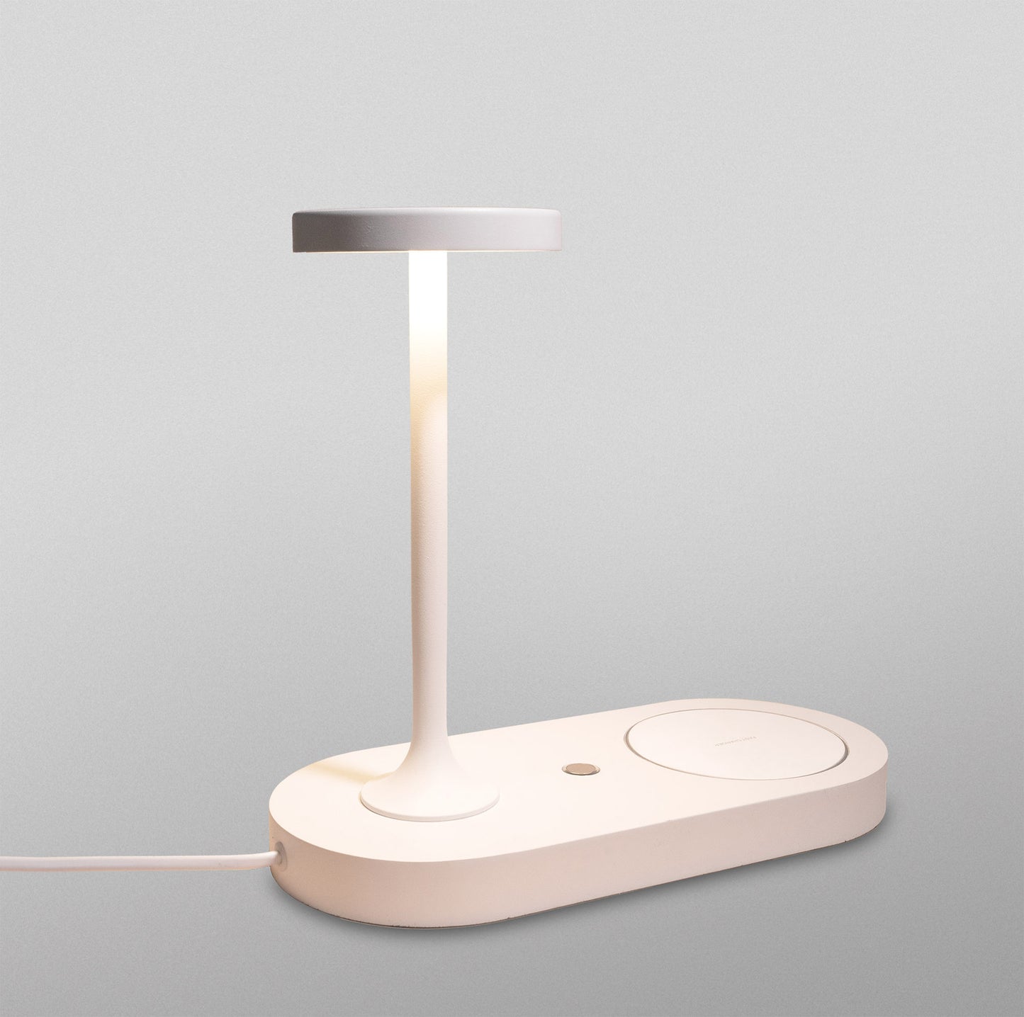 Ceres Table Lamp With Mobile Phone Induction Charger & USB Charger, 6W LED, 3000K, 450lm, White, 3yrs Warranty by Mantra