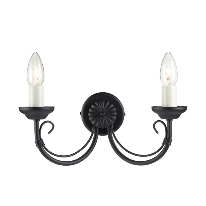 Chartwell 2 Light Wall Light - Black