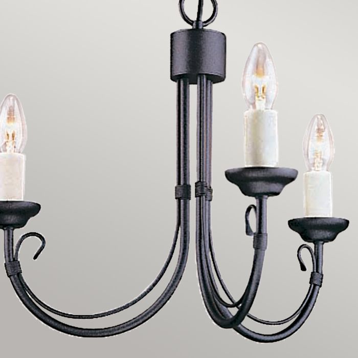 Chartwell 3 Light Chandelier - Black