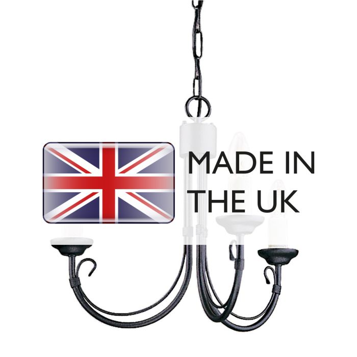 Chartwell 3 Light Chandelier - Black