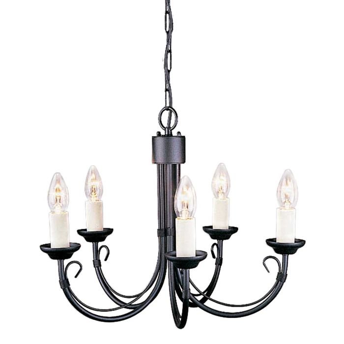 Chartwell 5 Light Chandelier - Black