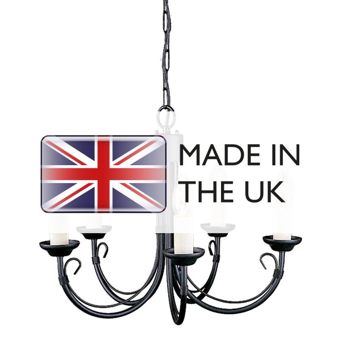 Chartwell 5 Light Chandelier - Black