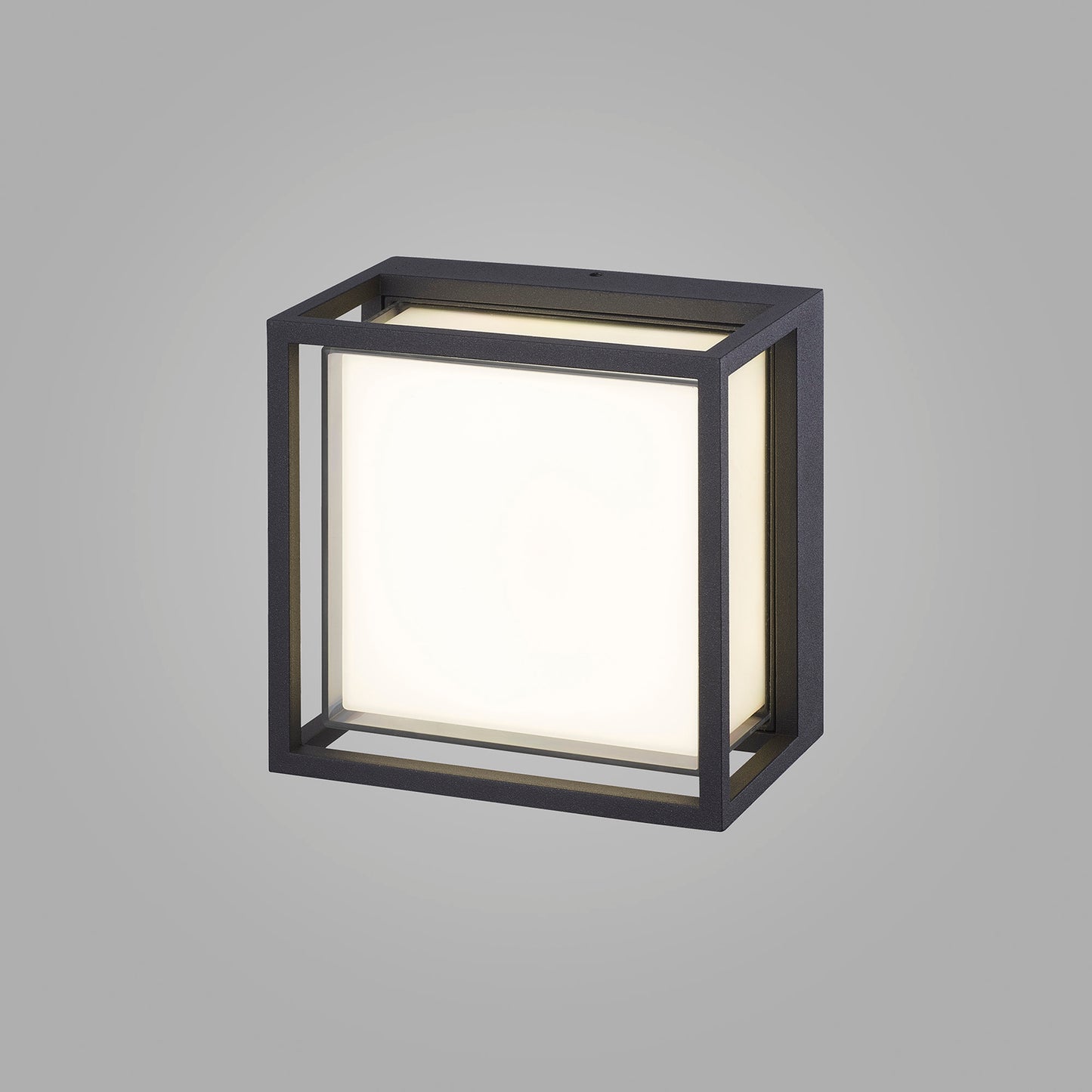 Chamonix Square Ceiling/Wall Light, 9W LED, 3000K, 725lm, IP65, Anthracite, 3yrs Warranty by Mantra