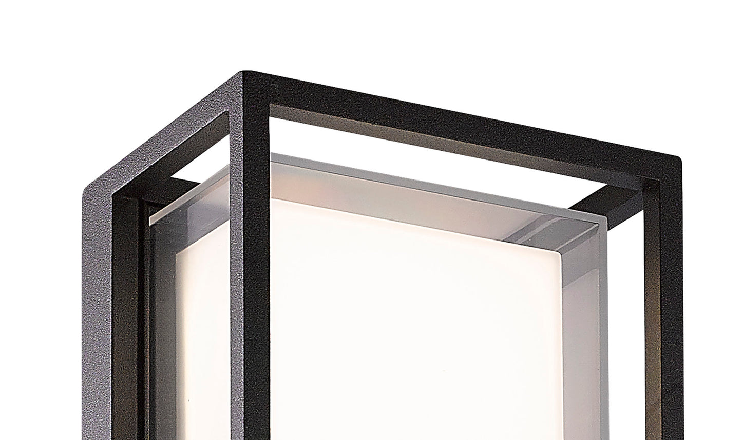 Chamonix Rectangular Ceiling/Wall Light, 9W LED, 3000K, 725lm, IP65, Anthracite, 3yrs Warranty by Mantra