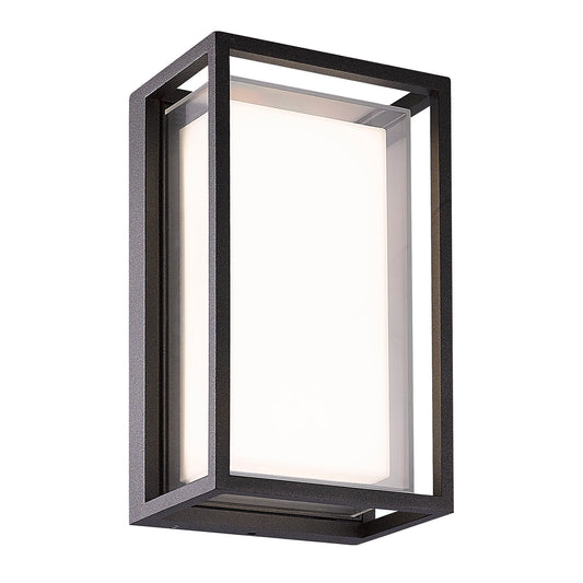 Chamonix Rectangular Ceiling/Wall Light, 9W LED, 3000K, 725lm, IP65, Anthracite, 3yrs Warranty by Mantra