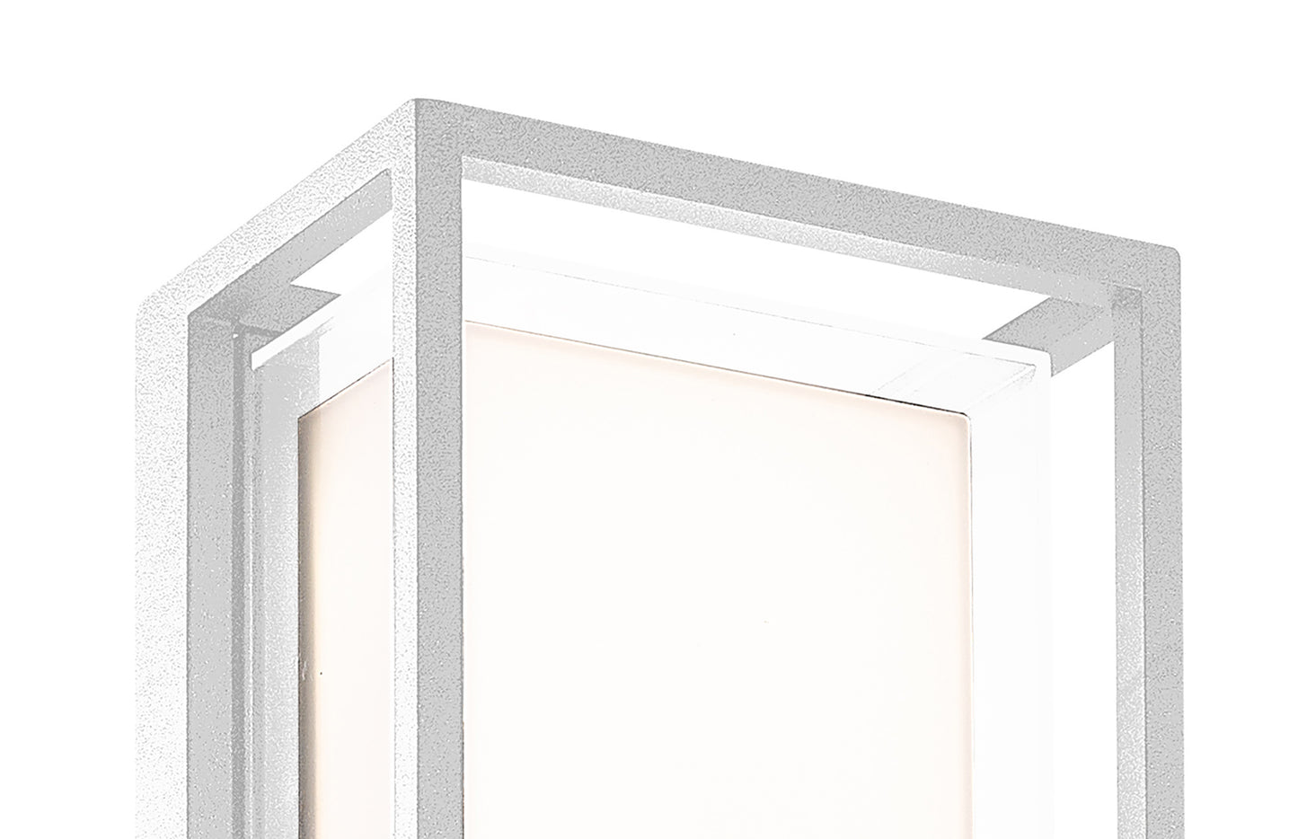 Chamonix Rectangular Ceiling/Wall Light, 9W LED, 3000K, 725lm, IP65, White, 3yrs Warranty by Mantra