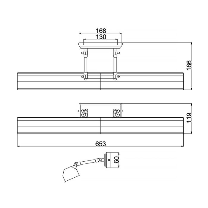 Chawton Large Picture Light - Polished Brass