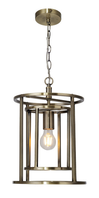 Chester 1 Light Pendant Antique Brass