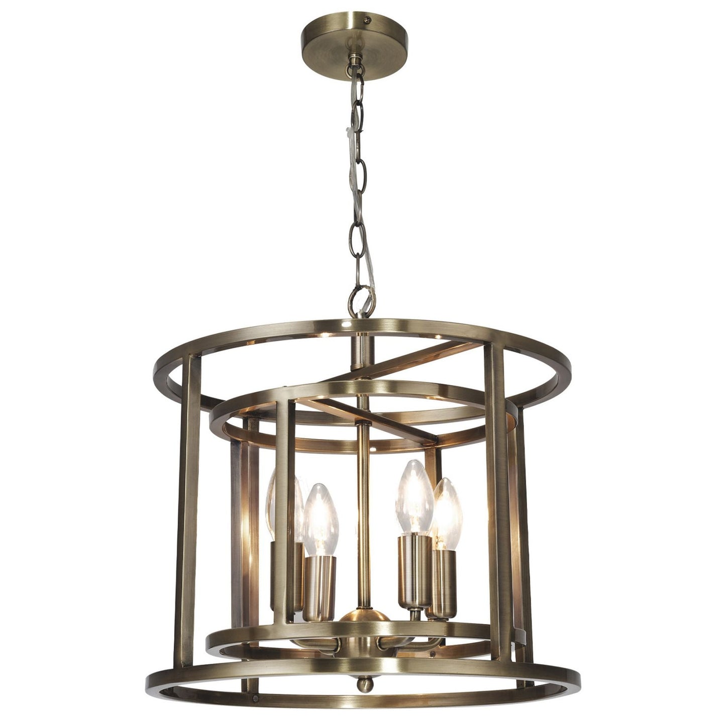 Chester 4 Light Pendant Antique Brass