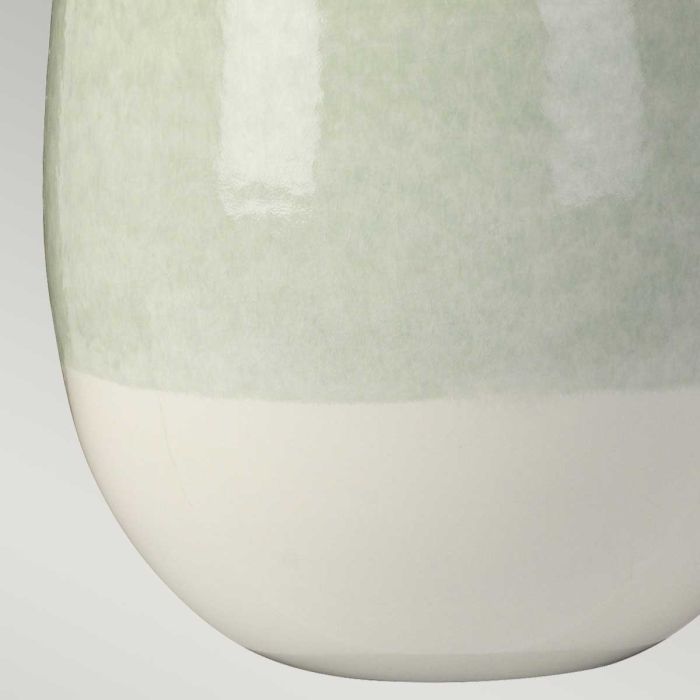 Chelsfield 1 Light Table Lamp - Pale Green and White with White Shade