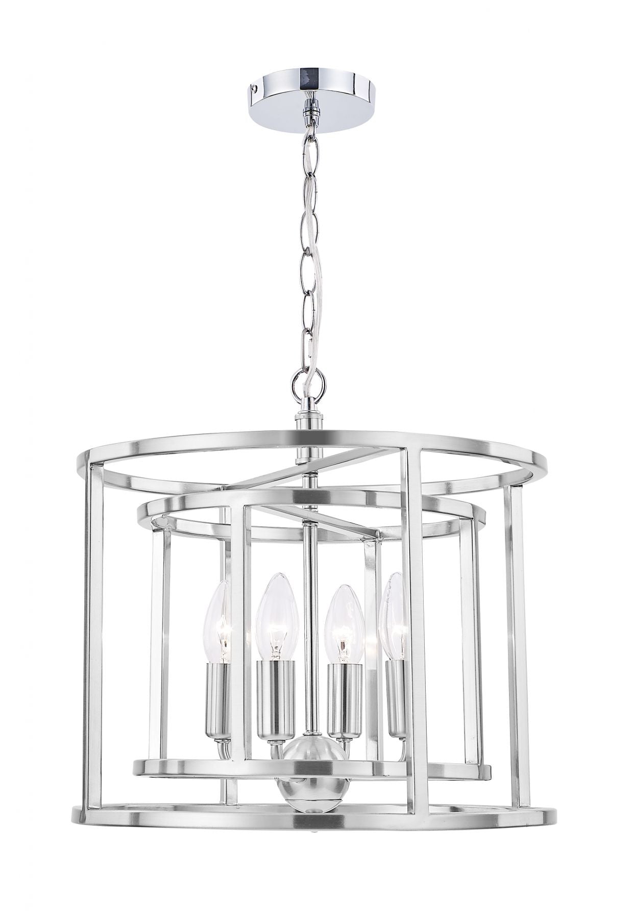 Chester 4 Light Pendant Satin Chrome