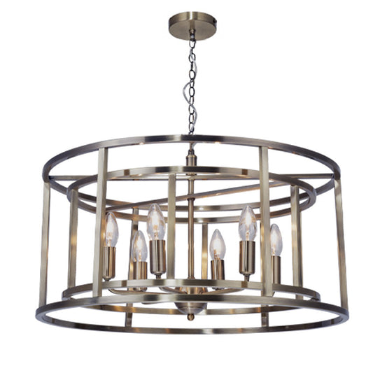 Chester 6 Light Pendant Antique Brass