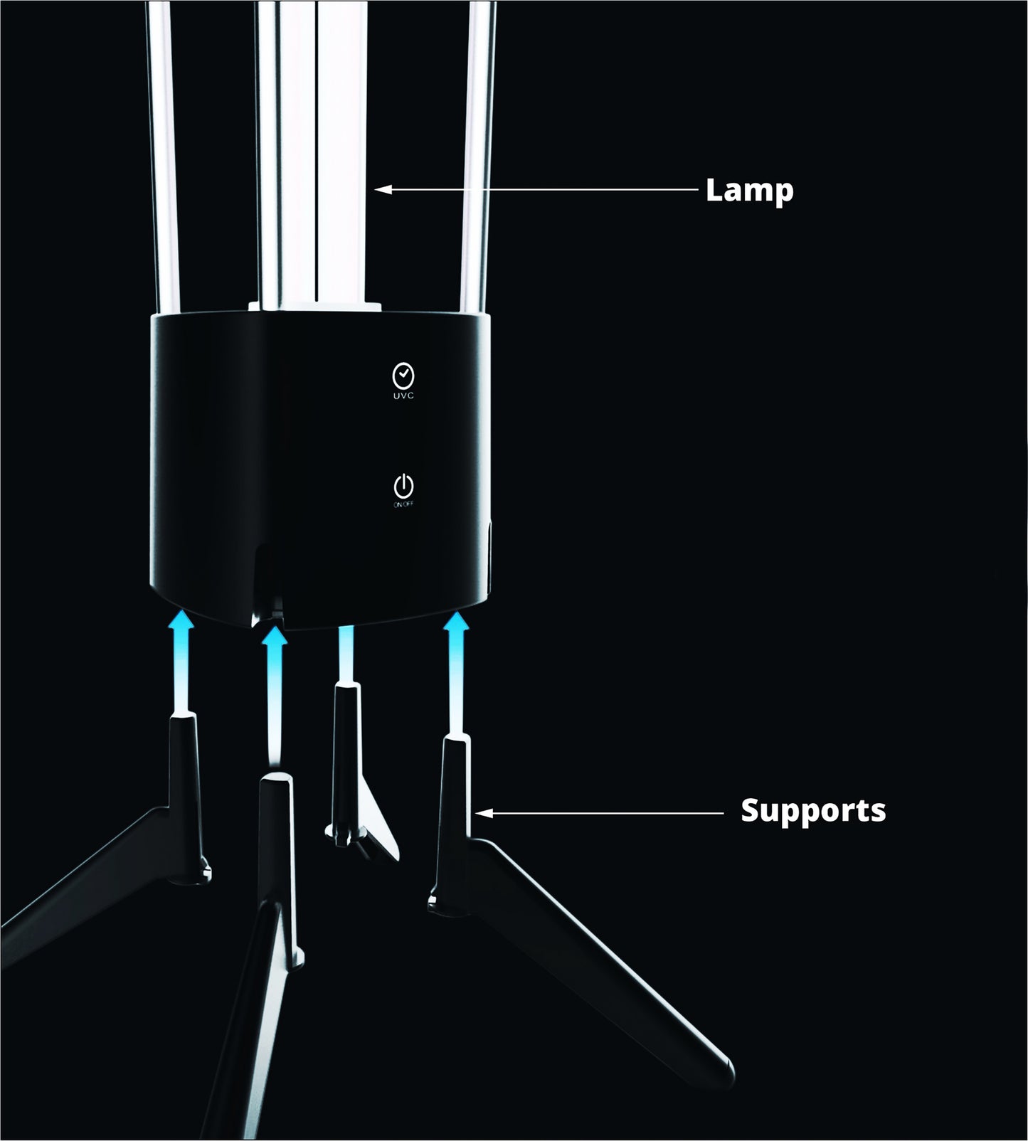 Cidal 36W UV-C Germicidal Table Lamp c / w Philips Lamp, TO BE USED IN VACATED ROOMS ONLY by Mantra