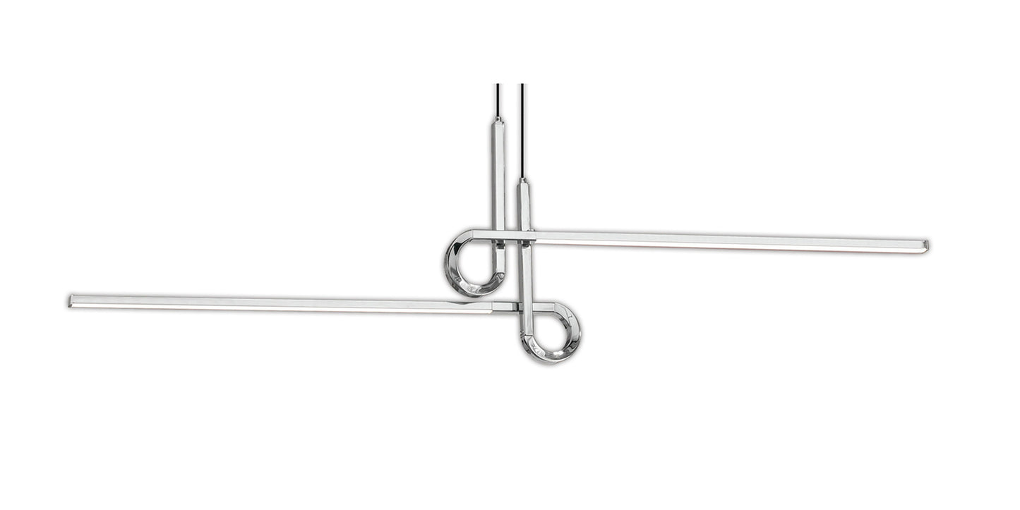 Cinto Linear Pendant 24W LED, 3000K, 1950lm, Polished Chrome, 3yrs Warranty by Mantra