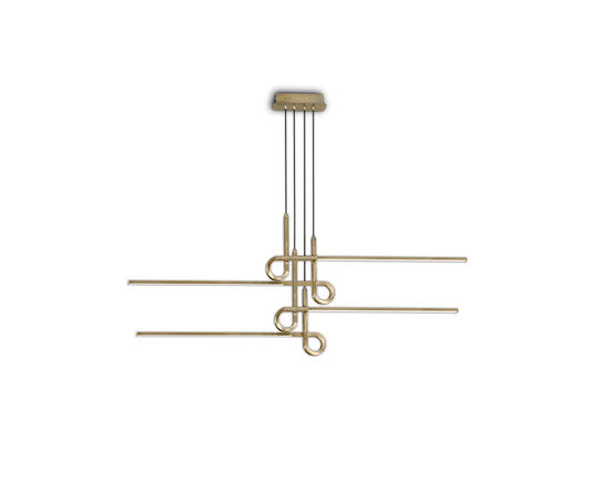 Cinto Linear Pendant 42W LED, 3000K, 3360lm, Antique Brass, 3yrs Warranty by Mantra