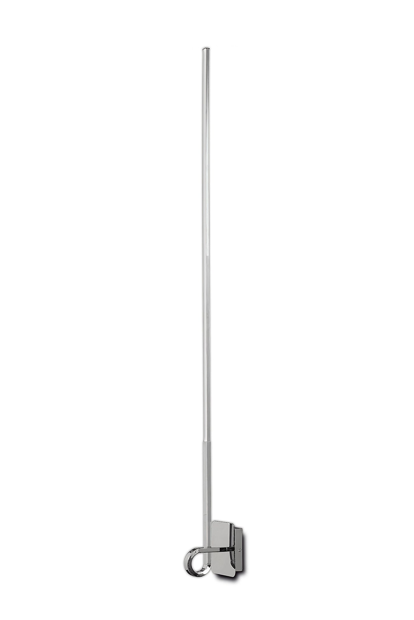 Cinto Wall Lamp 151cm, 20W LED, 3000K, 1600lm, Polished Chrome, c / w removable plugtop & inline foot switch, 3yrs Warranty by Mantra