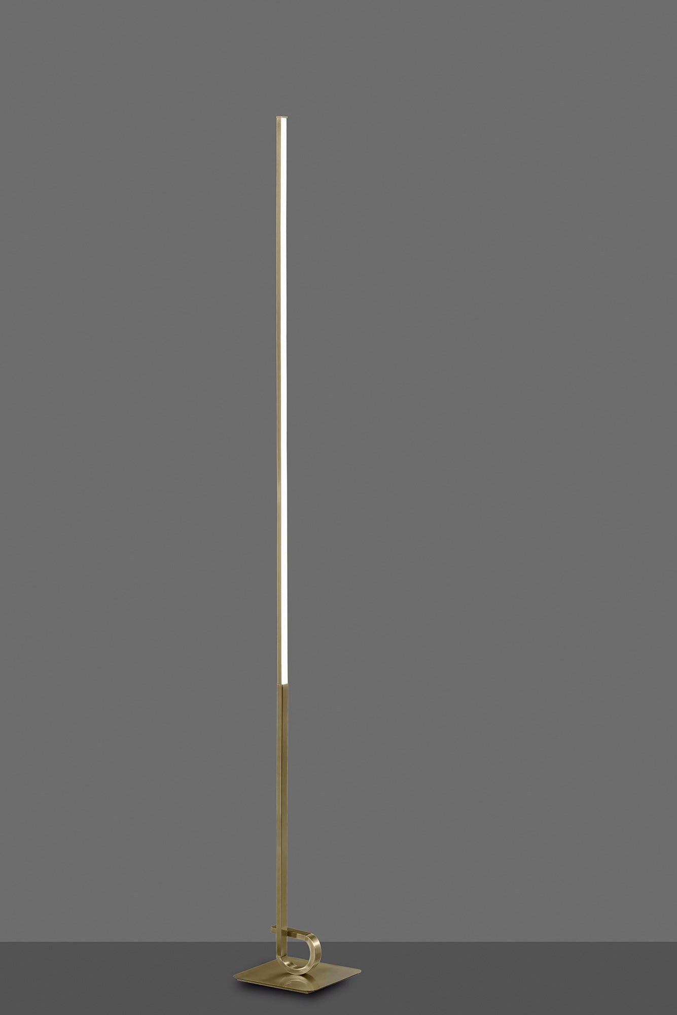 Cinto Floor Lamp 175cm, 20W LED, 3000K, 1600lm Dimmable, Antique Brass, 3yrs Warranty by Mantra