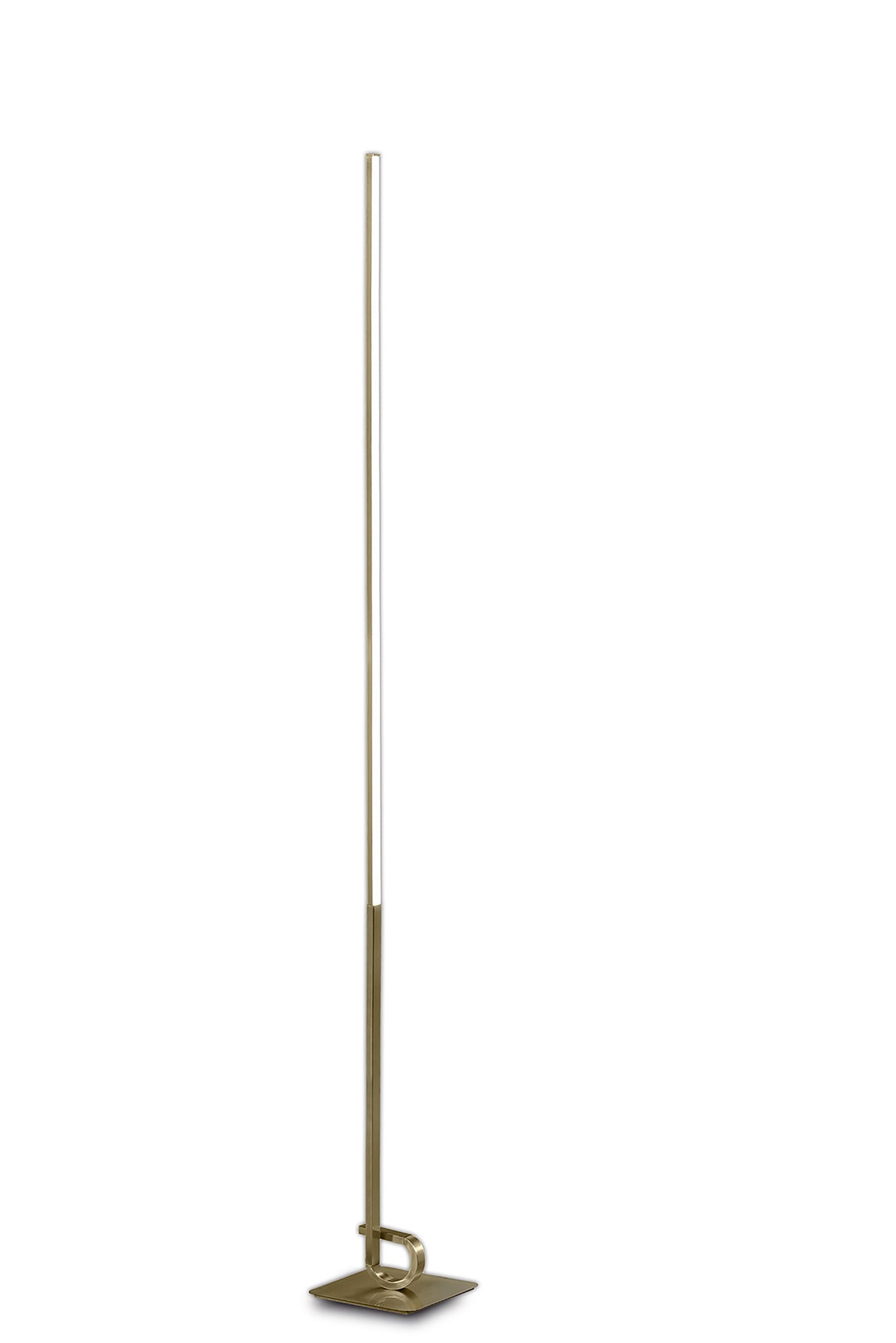 Cinto Floor Lamp 175cm, 20W LED, 3000K, 1600lm Dimmable, Antique Brass, 3yrs Warranty by Mantra