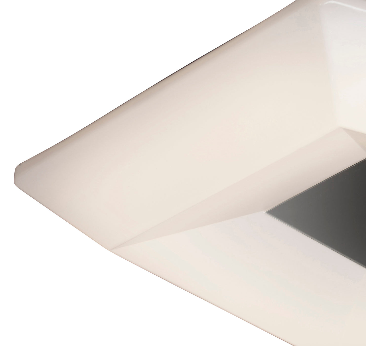 City Flush Ceiling 28W LED Large 3000K, 2800lm, Polished Chrome / White Acrylic, 3yrs Warranty by Mantra