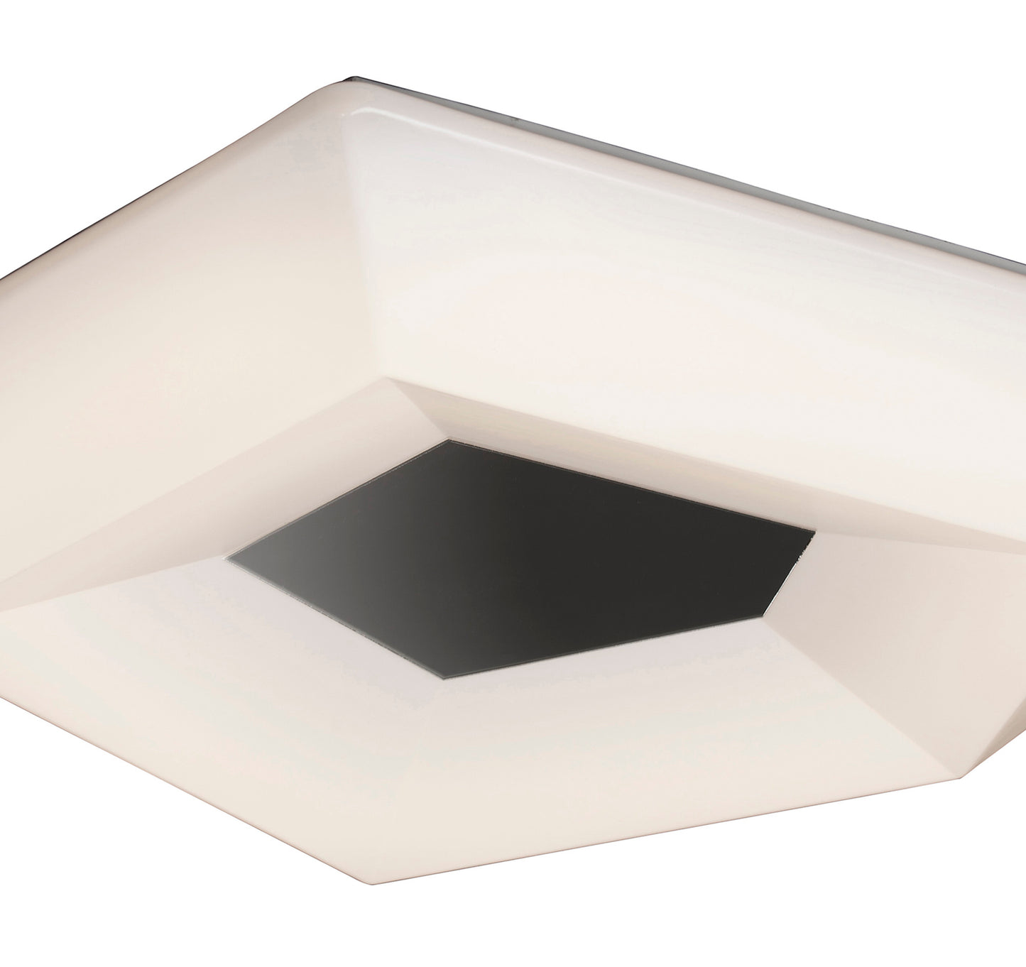 City Flush Ceiling 28W LED Large 3000K, 2800lm, Polished Chrome / White Acrylic, 3yrs Warranty by Mantra