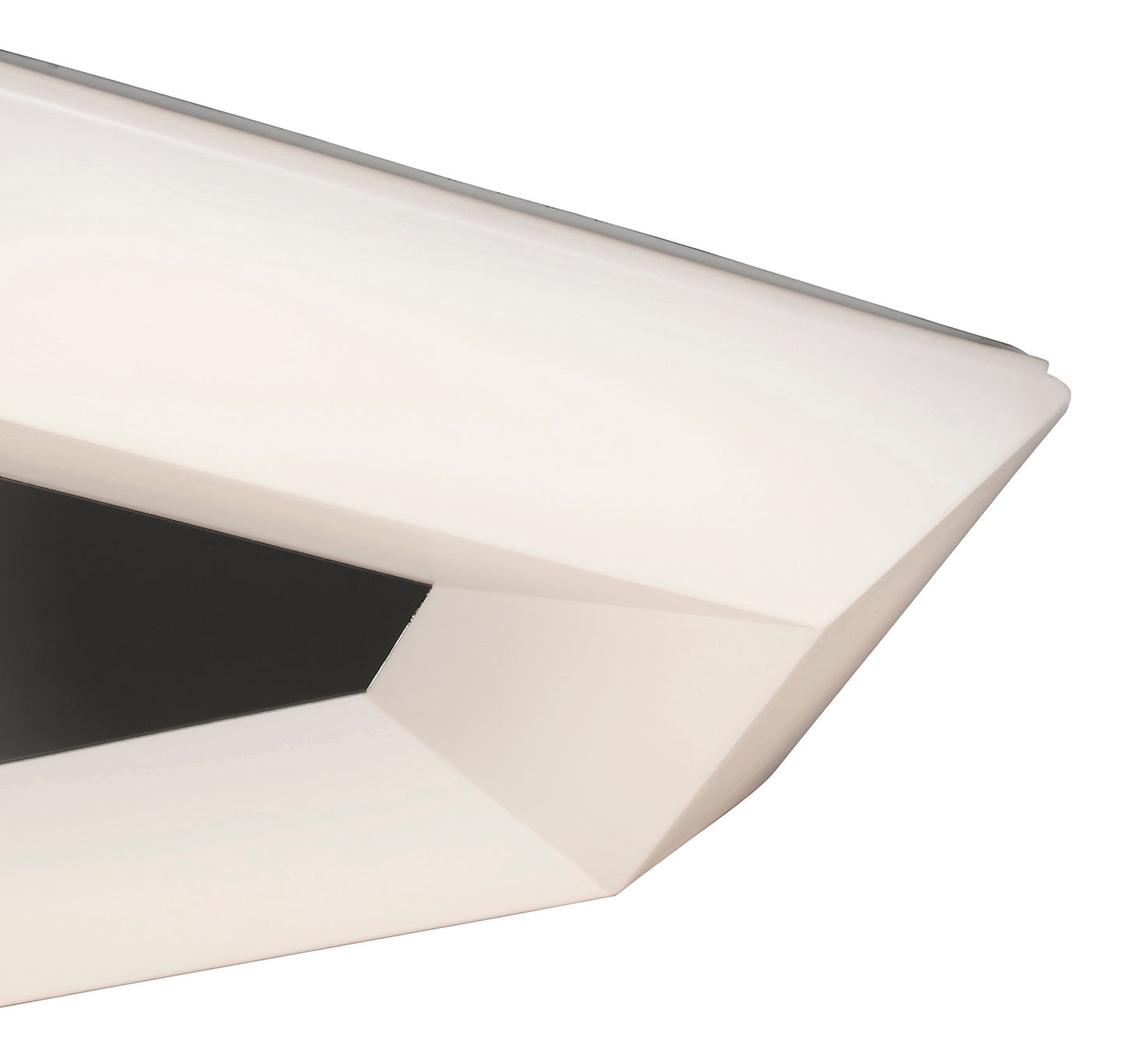 City Flush Ceiling 28W LED Large 3000K, 2800lm, Polished Chrome / White Acrylic, 3yrs Warranty by Mantra