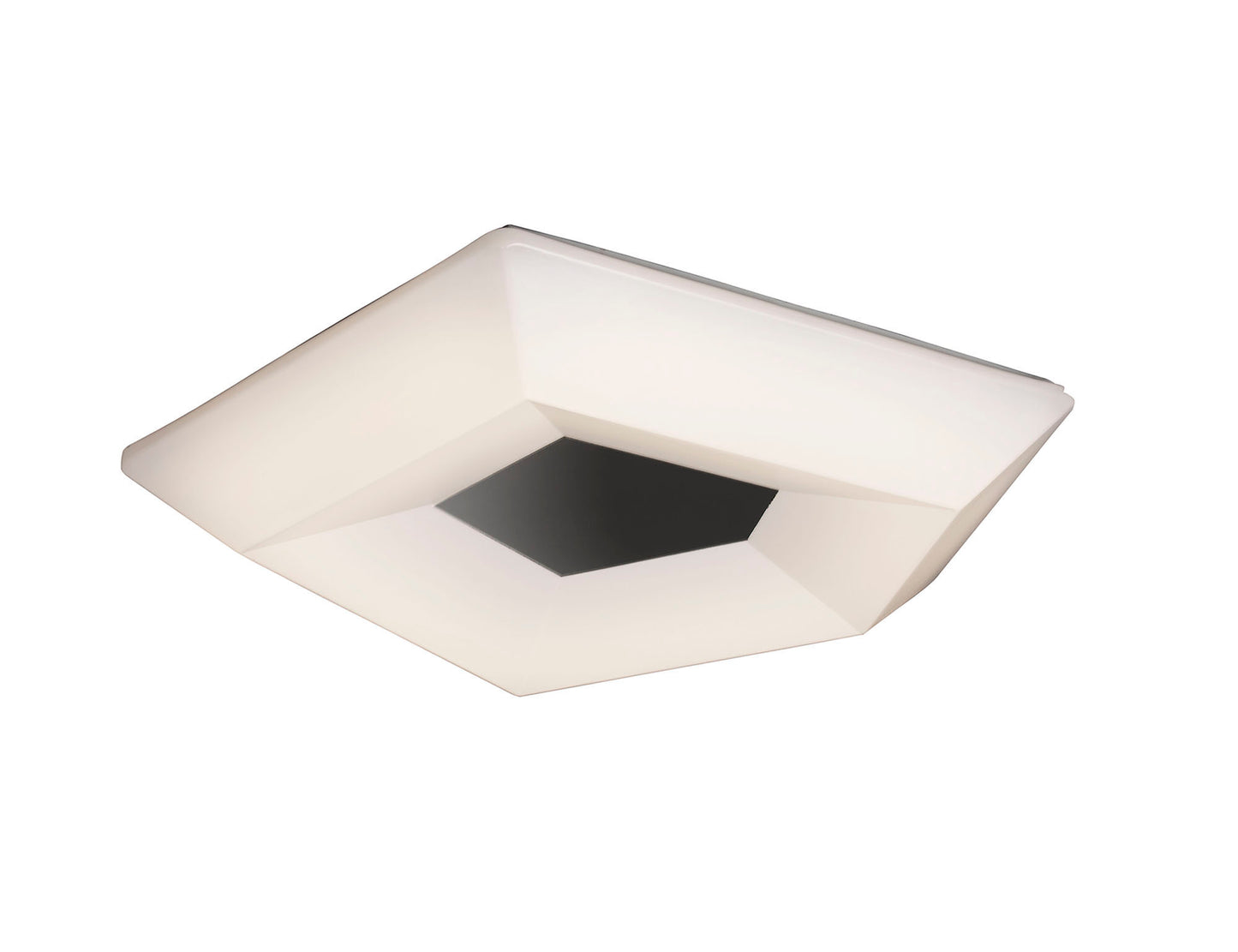 City Flush Ceiling 28W LED Large 3000K, 2800lm, Polished Chrome / White Acrylic, 3yrs Warranty by Mantra