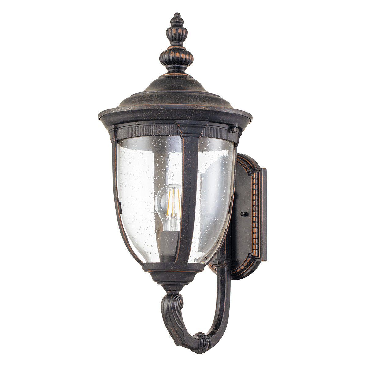 Cleveland 1 Light Medium Up Wall Lantern – Weathered Bronze