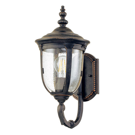 Cleveland 1 Light Up Small Wall Lantern – Weathered Bronze