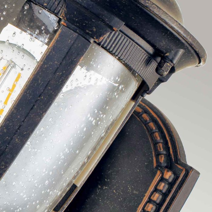 Cleveland 1 Light Small Wall Lantern - Weathered Bronze