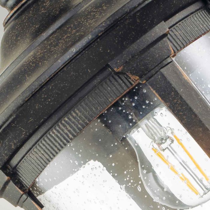 Cleveland 1 Light Medium Wall Lantern - Weathered Bronze