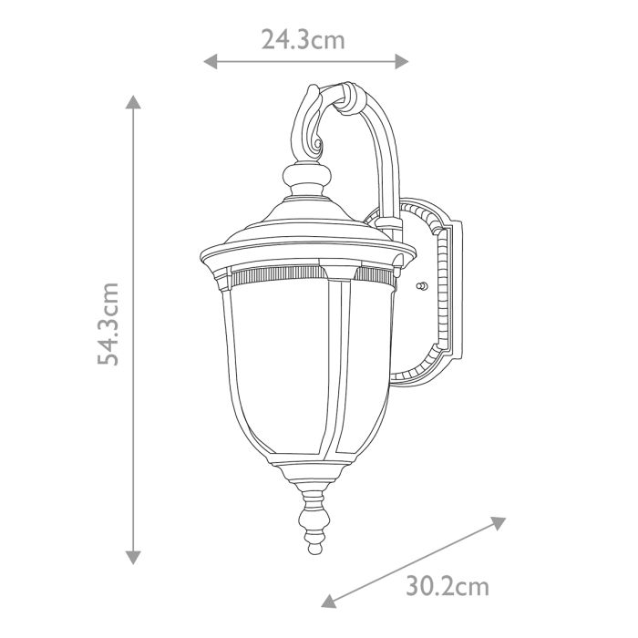 Cleveland 1 Light Medium Wall Lantern - Weathered Bronze